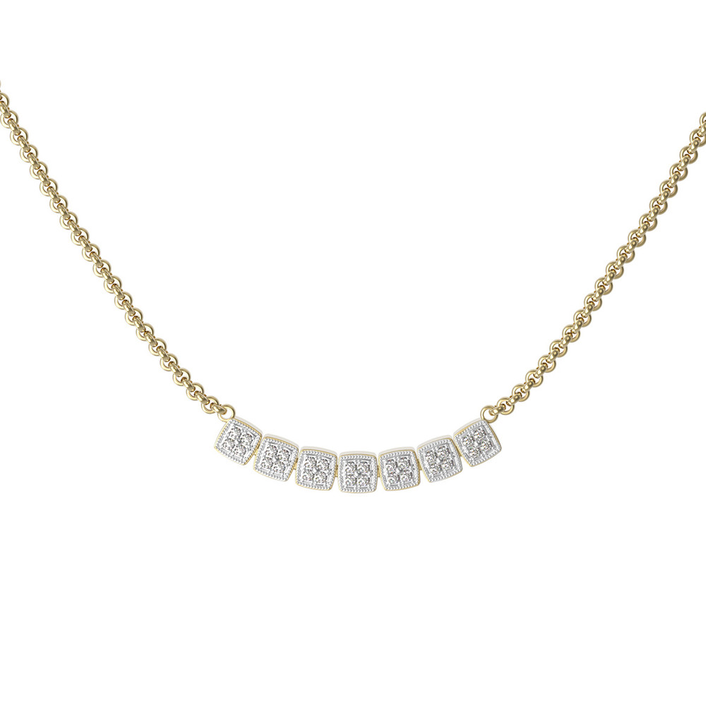 Колье из лимонного золота c бриллиантами