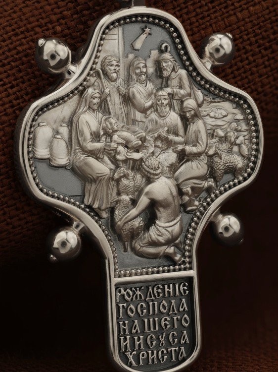 Крест из белого золота