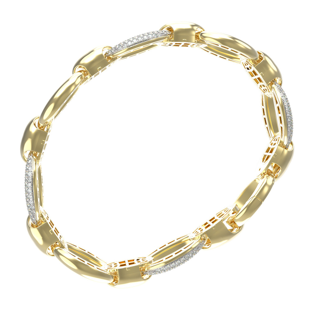 Браслет из лимонного золота c бриллиантами