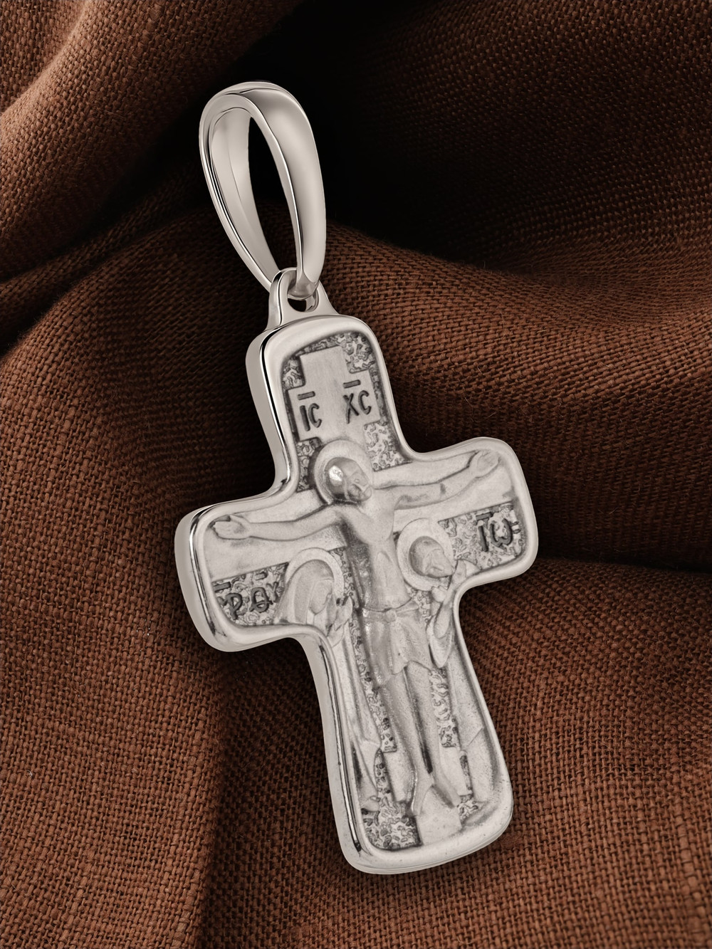 Крест из белого золота