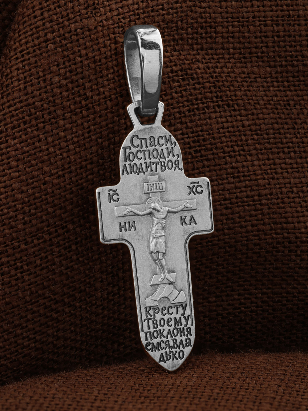 Крест из белого золота