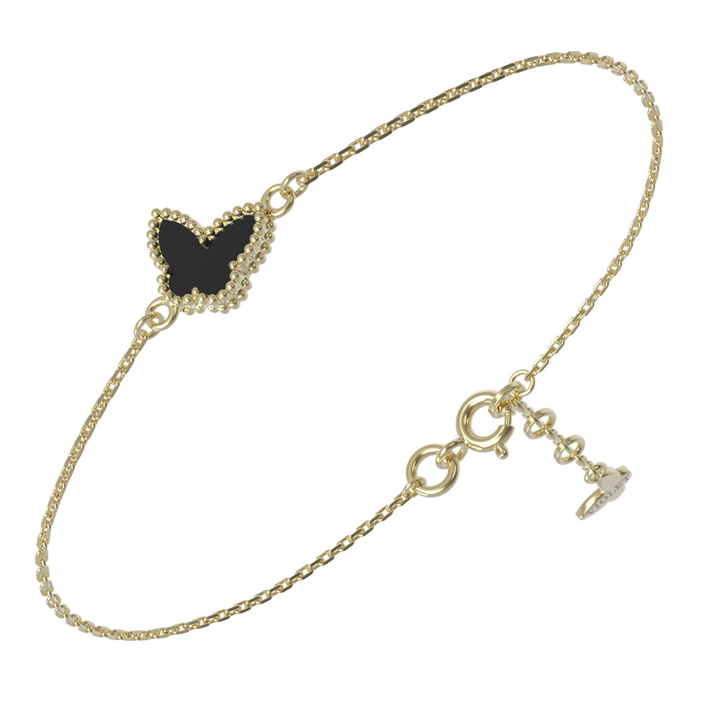 Браслет из лимонного золота c ониксом