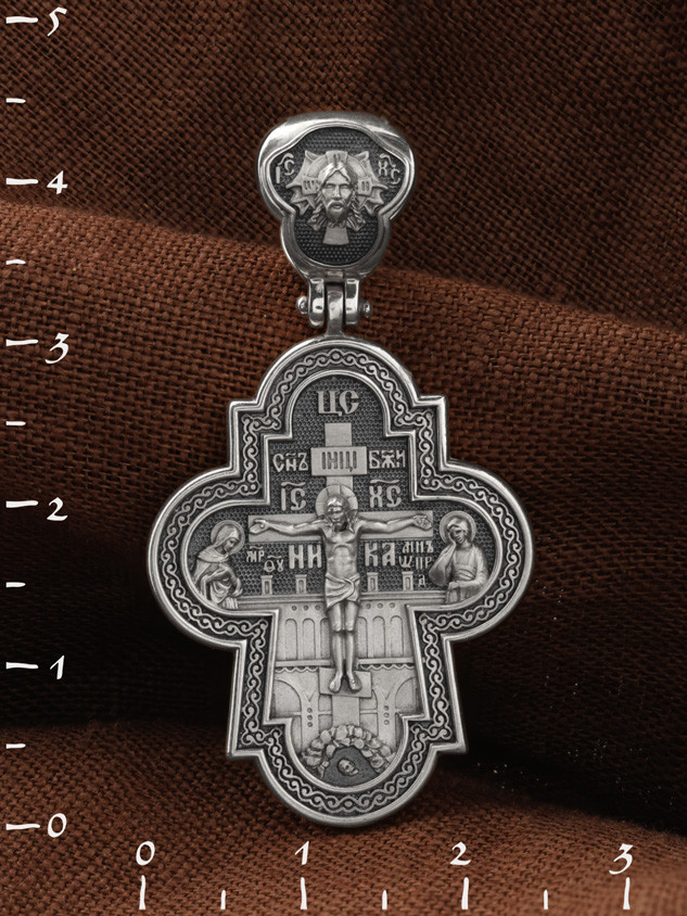 Крест из белого золота