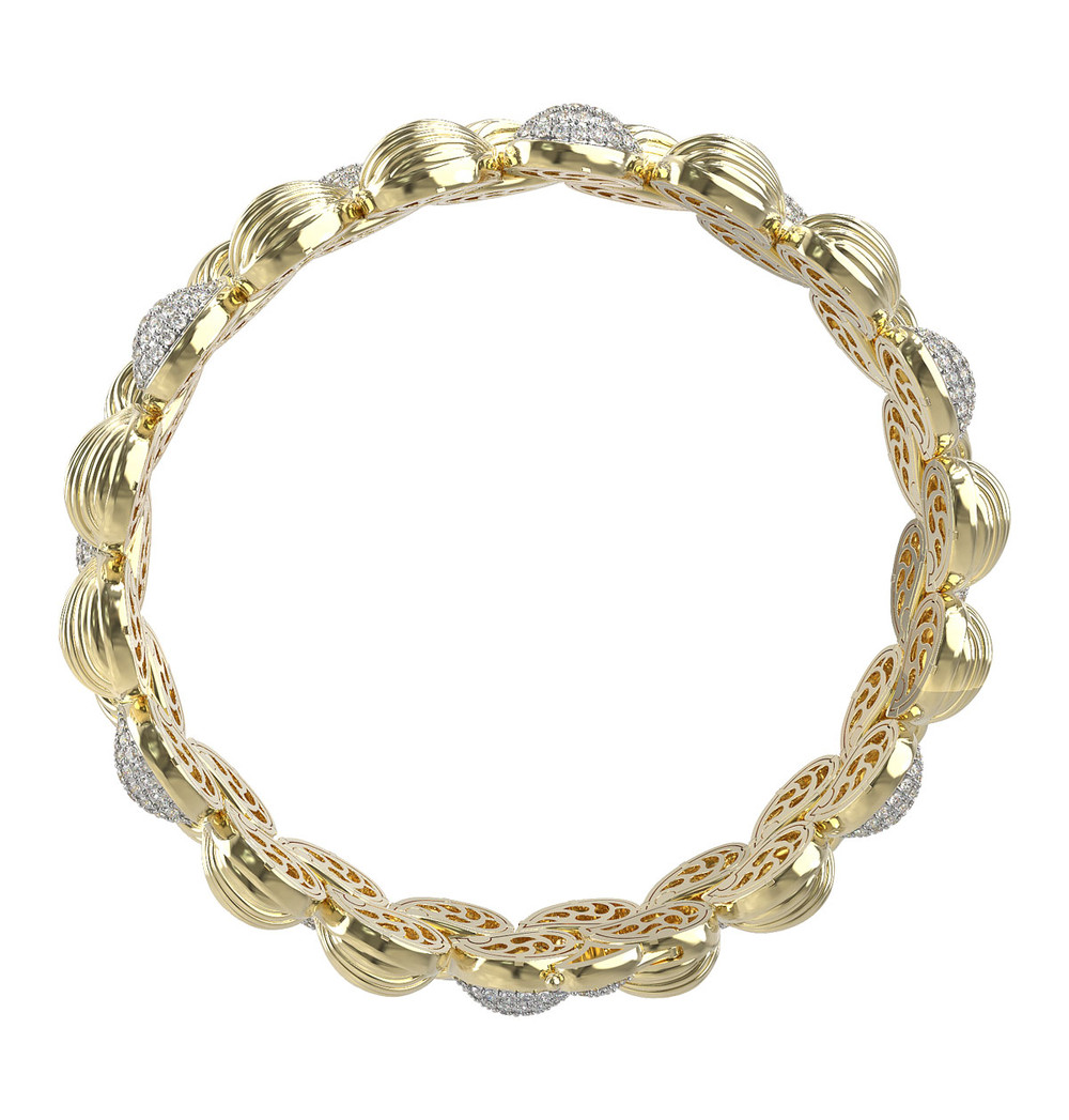 Браслет из лимонного золота c бриллиантами