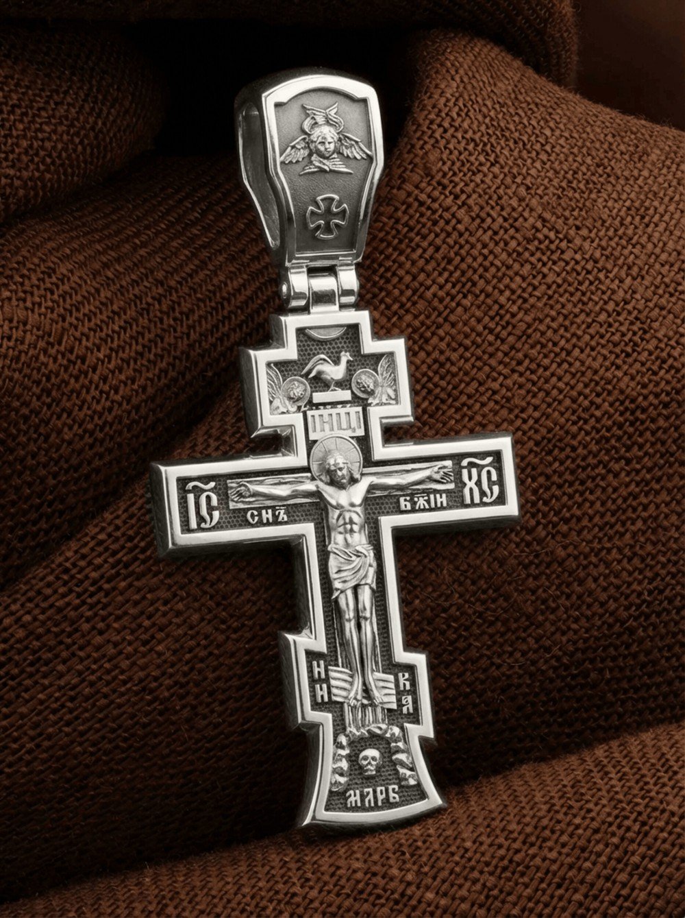 Крест из белого золота