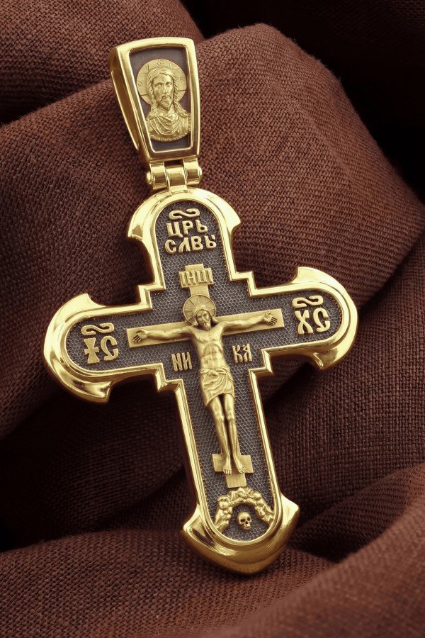 Крест из лимонного золота