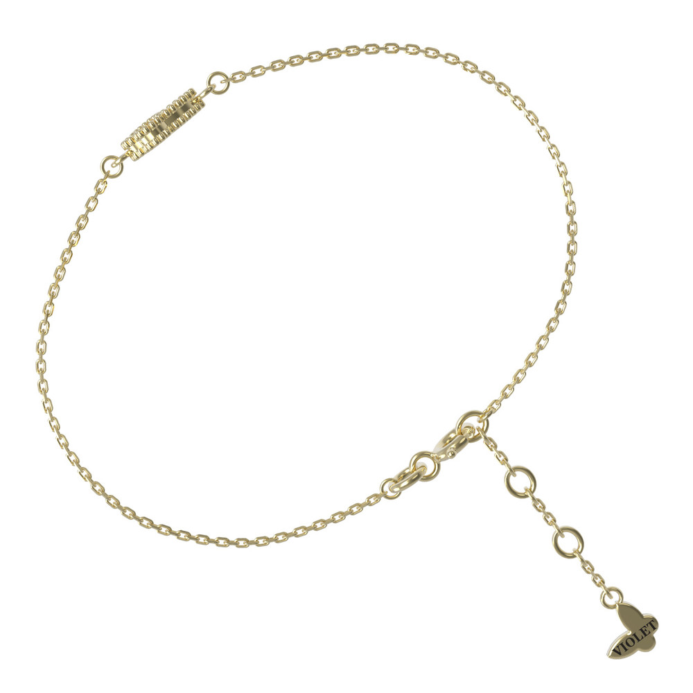 Браслет из лимонного золота c малахитом