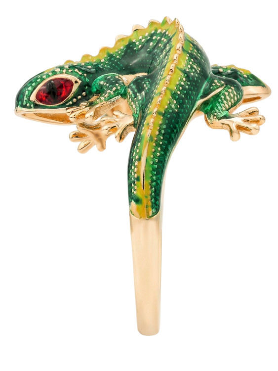 Кольцо из золота c эмаль