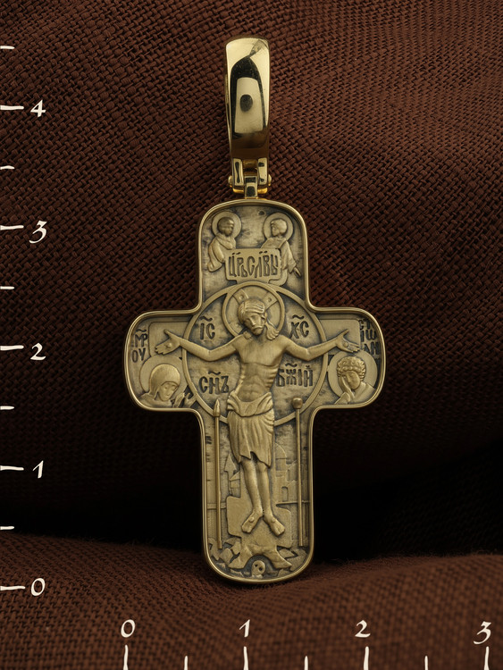 Крест из лимонного золота