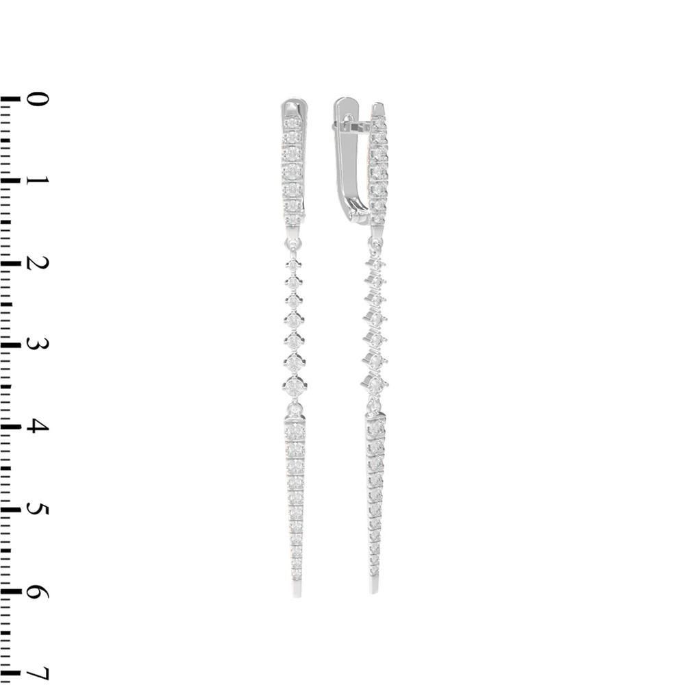 Серьги из белого золота c бриллиантами