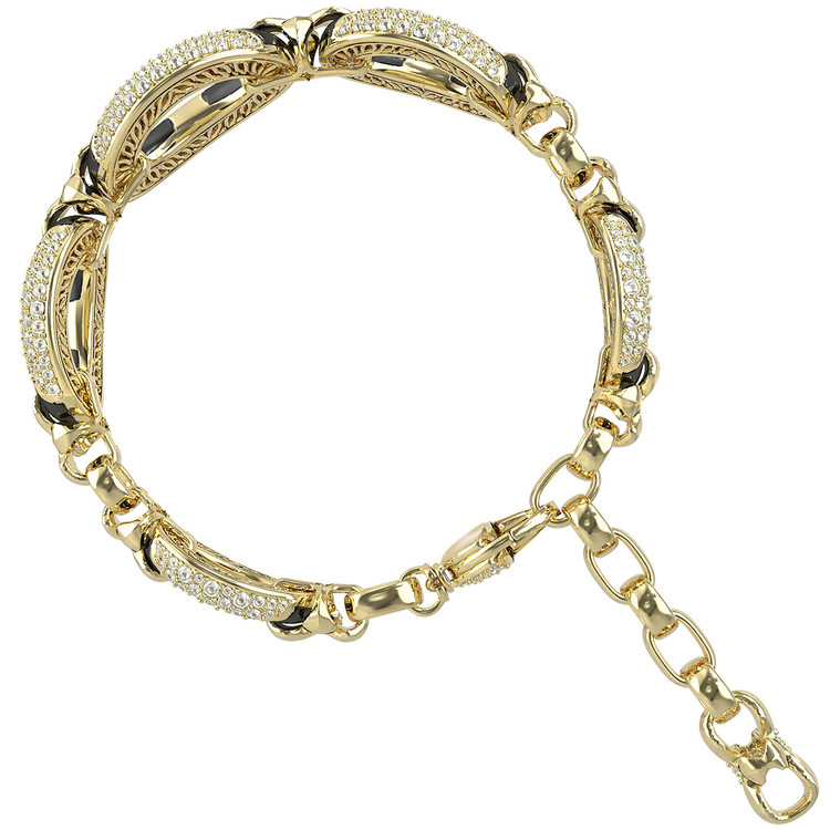 Браслет из лимонного золота c бриллиантами и ониксом