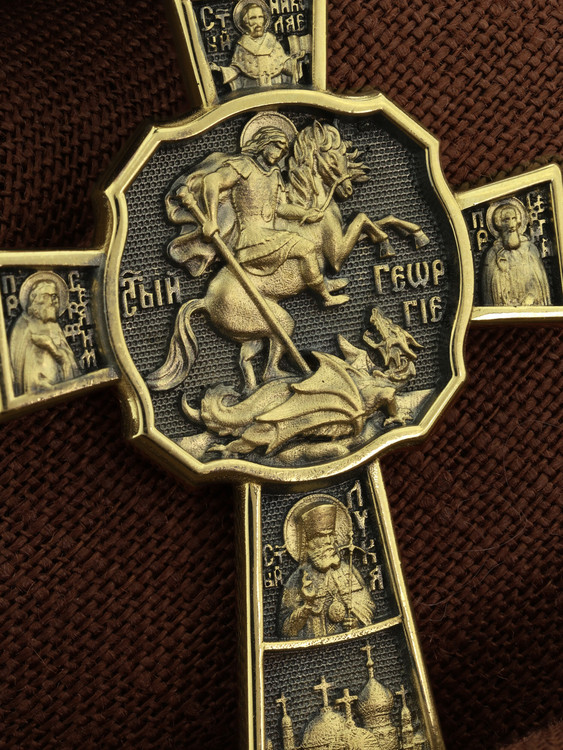 Крест из лимонного золота