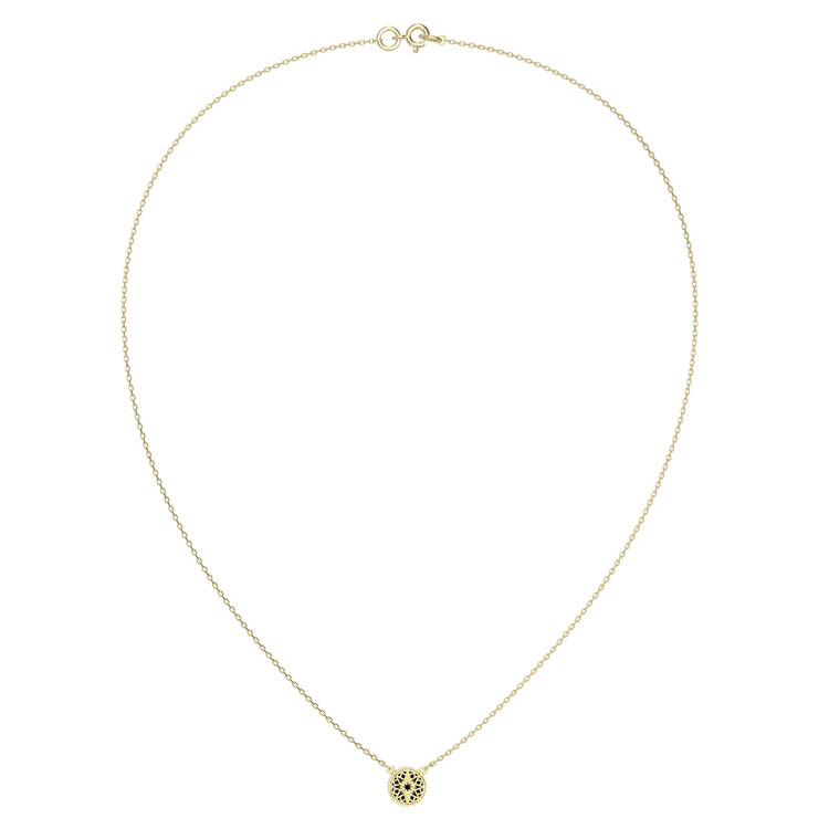 Колье из лимонного золота c бриллиантами и ониксом