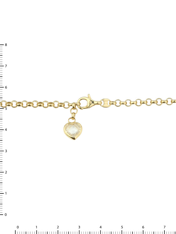 Цепь из лимонного золота c фианитом