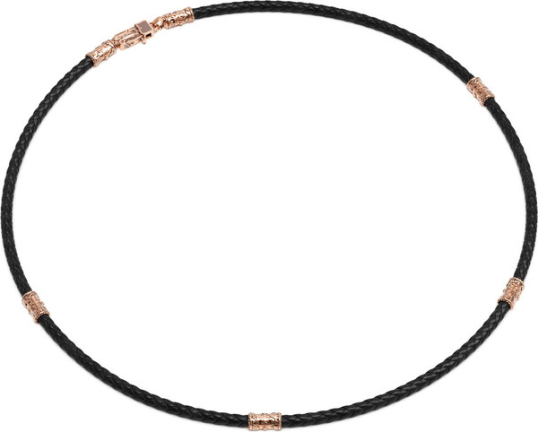 Шнурок кожаный из золота c кожаным шнурком