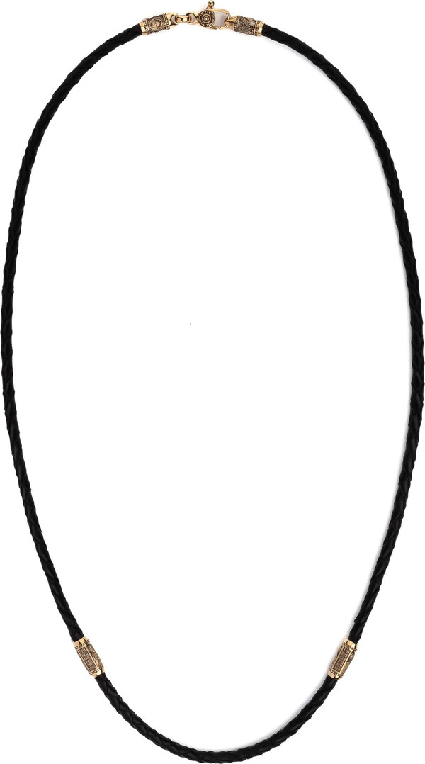 Шнурок кожаный из золота c кожаным шнурком