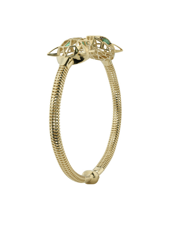 Браслет из лимонного золота c изумрудом