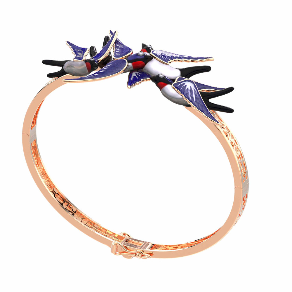 Браслет из золота c эмаль