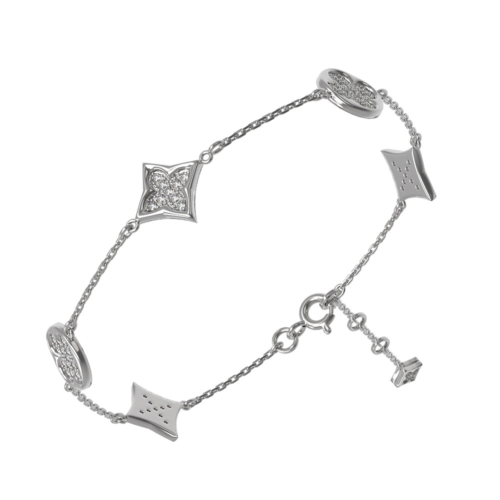 Браслет из белого золота c бриллиантами