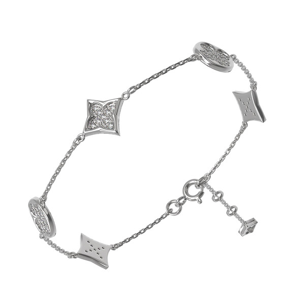 Браслет из белого золота c бриллиантами