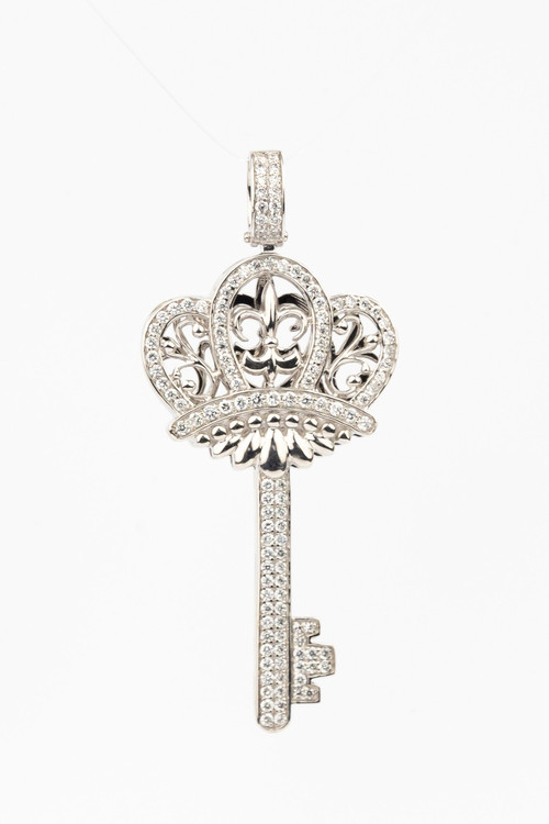 Подвеска из белого золота c бриллиантами