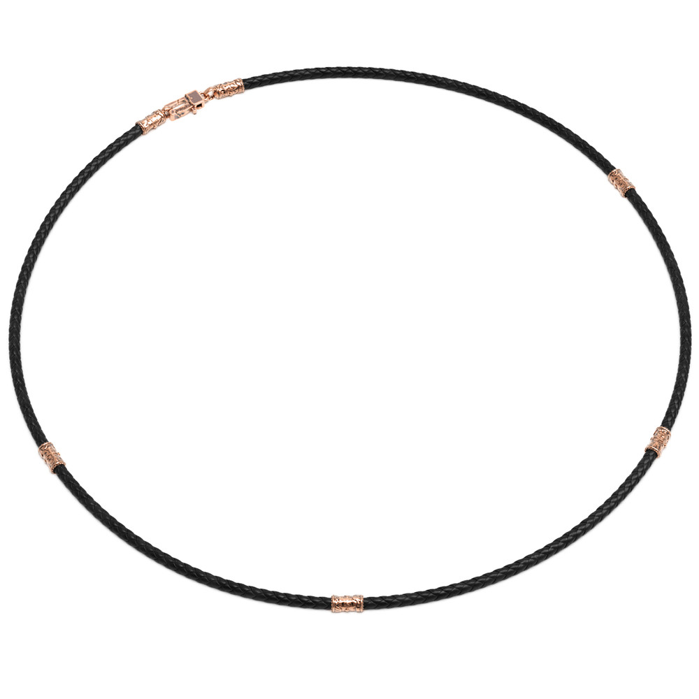 Шнурок кожаный из золота c кожаным шнурком