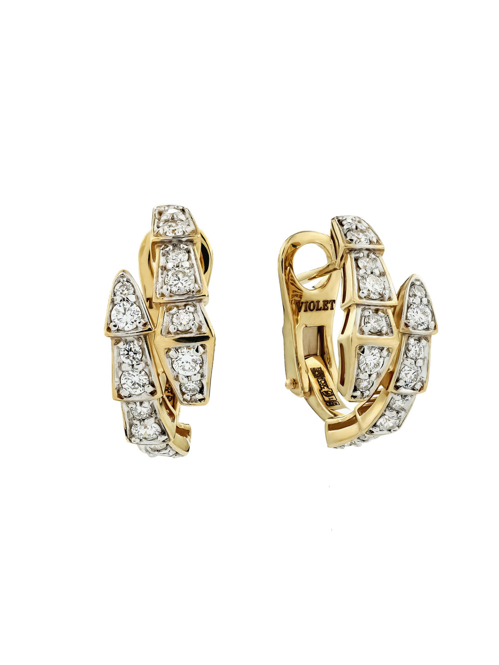 Серьги из золота c бриллиантами