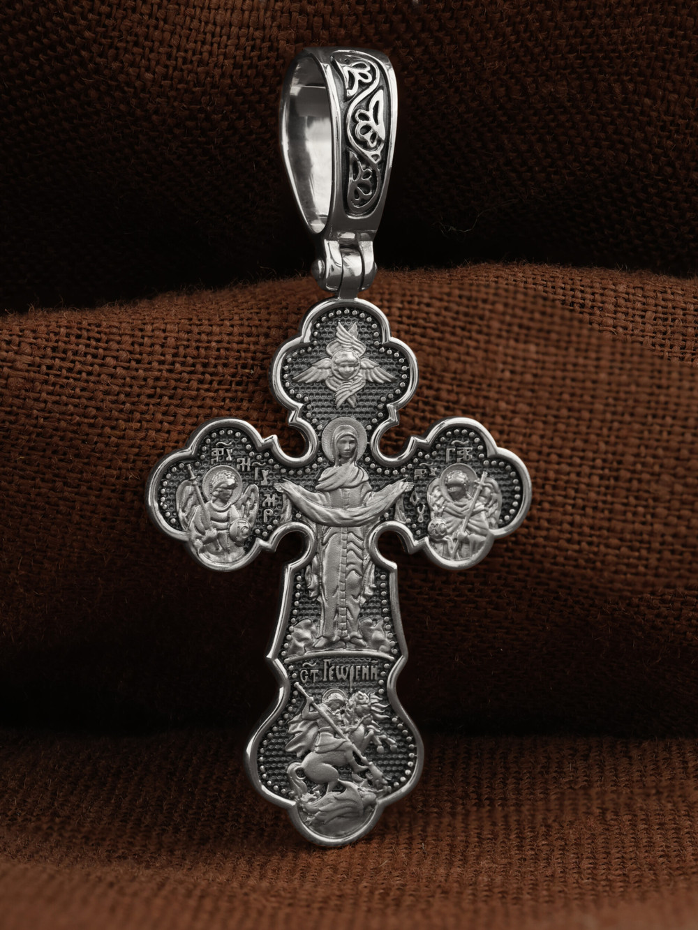 Крест из белого золота