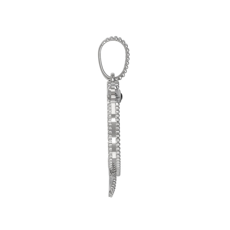 Подвеска из белого золота c эмаль , лазуритом, малахитом и перламутром