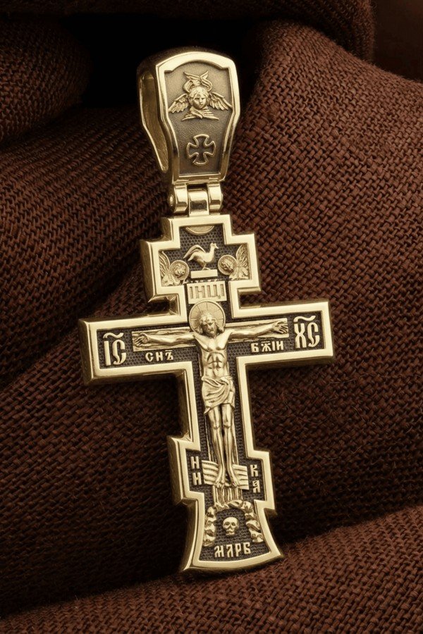 Крест из лимонного золота
