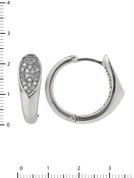 Серьги из белого золота c бриллиантами