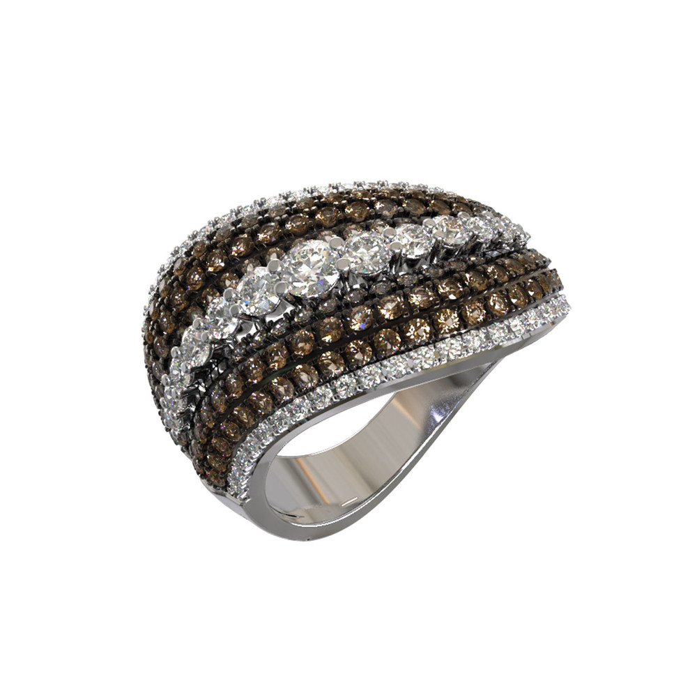 Кольцо из белого золота c бриллиантами