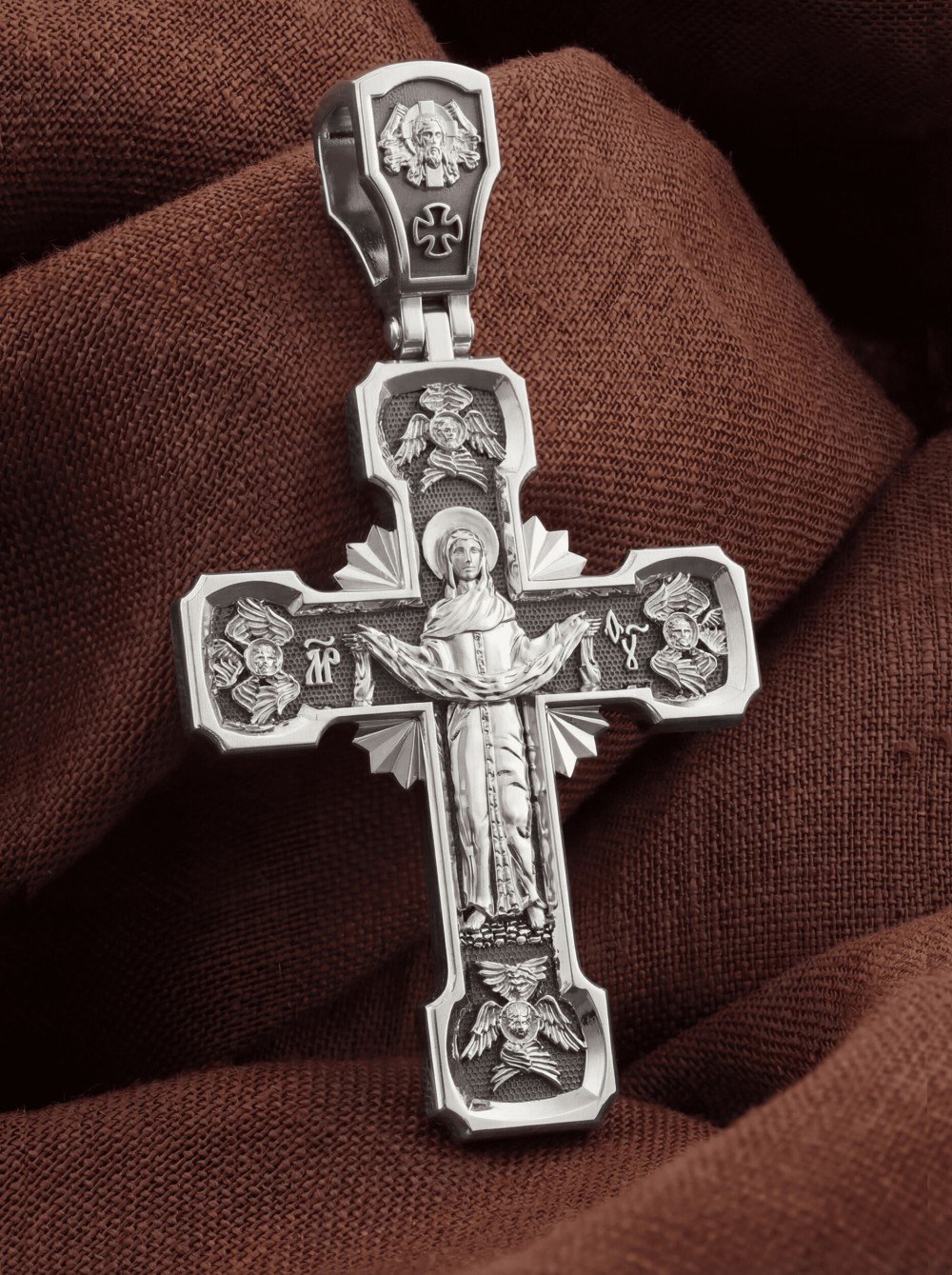 Крест из белого золота