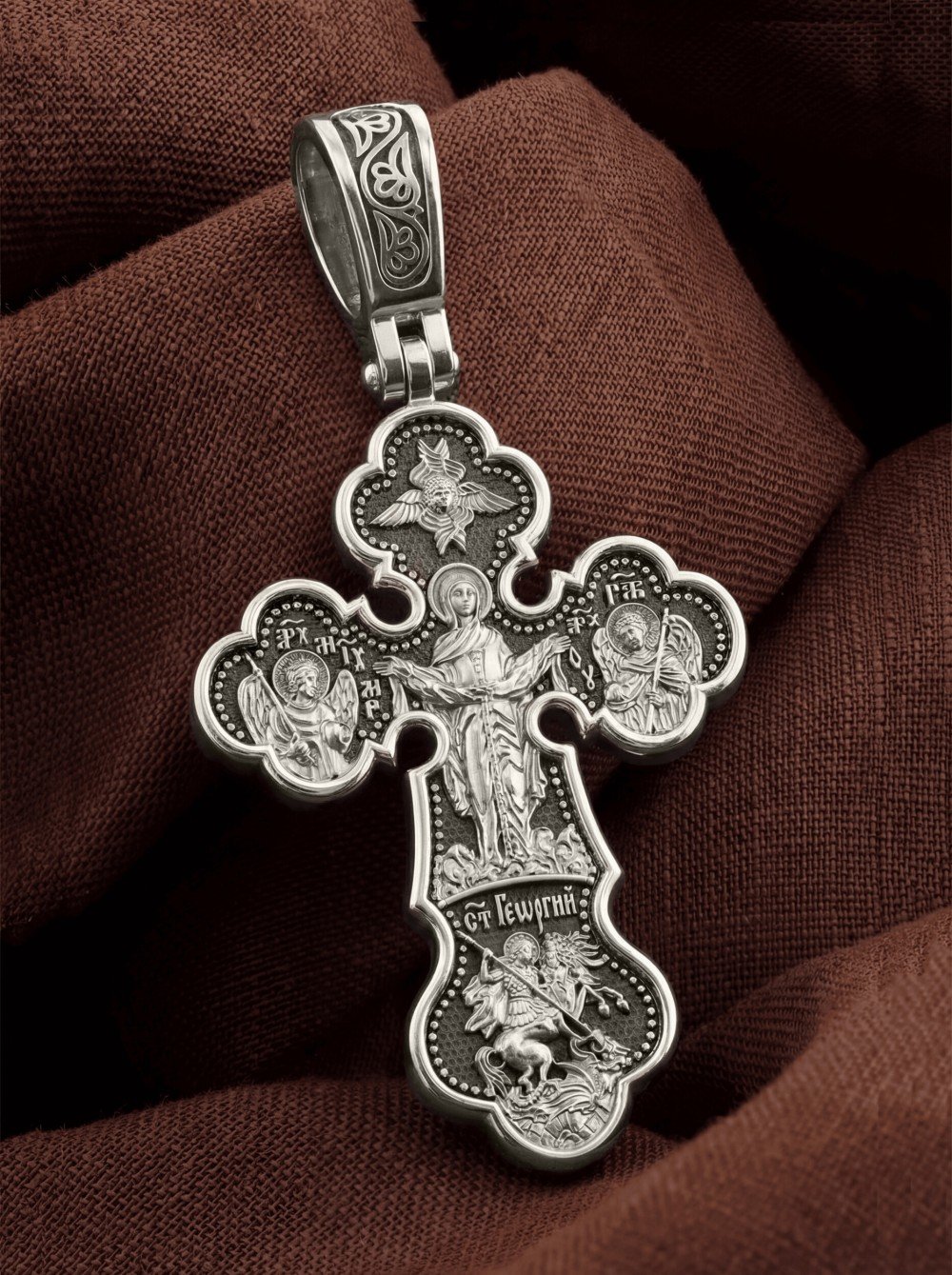 Крест из белого золота