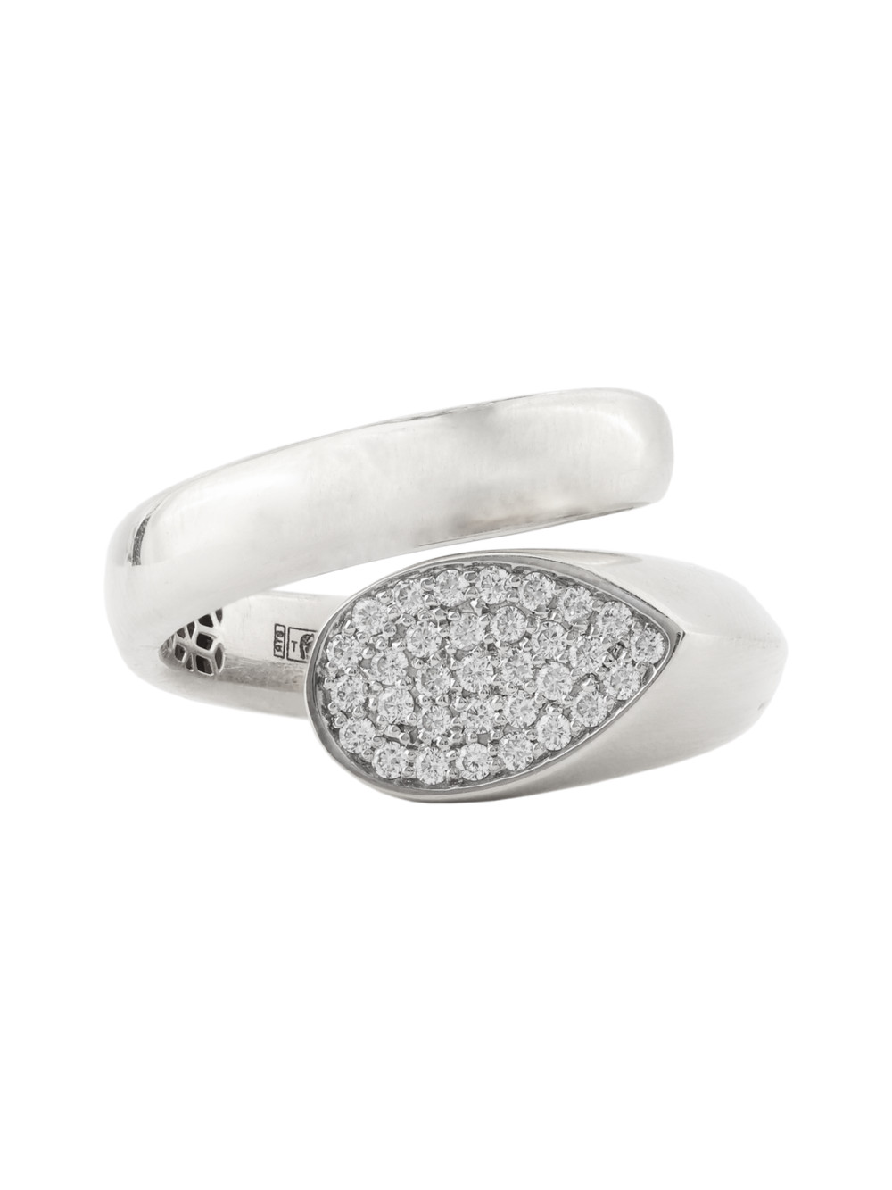 Кольцо из белого золота c бриллиантами