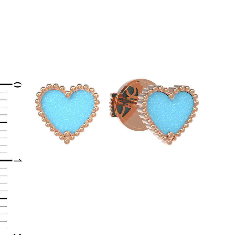 Серьги из золота c бирюзой