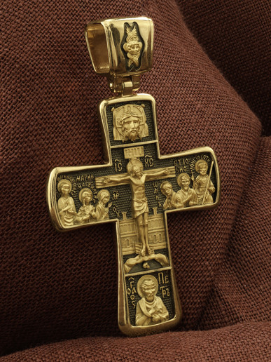 Крест из лимонного золота