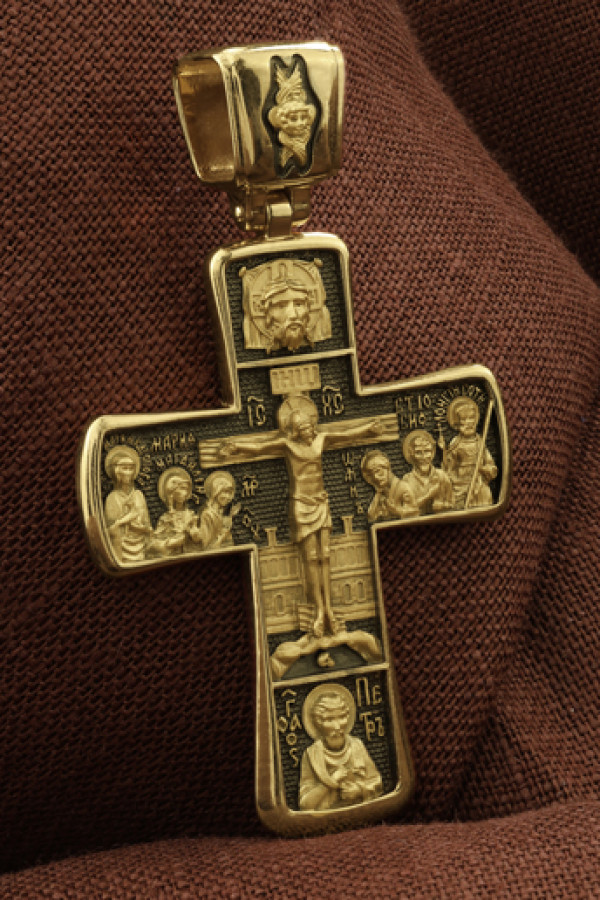 Крест из лимонного золота