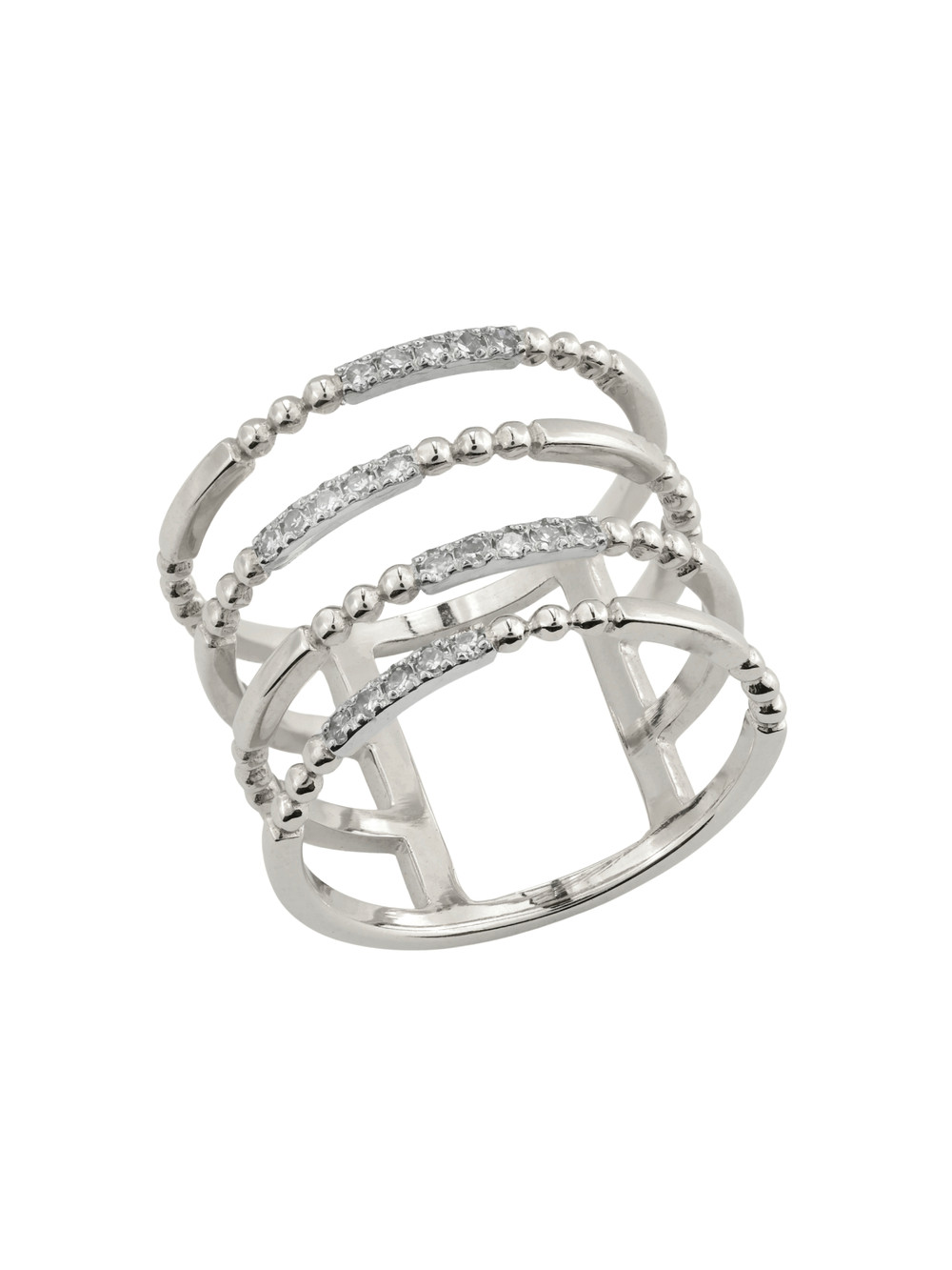 Кольцо из белого золота c бриллиантами