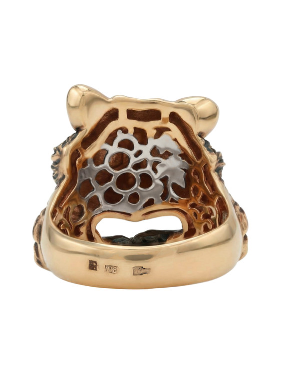 Кольцо из золота c эмаль