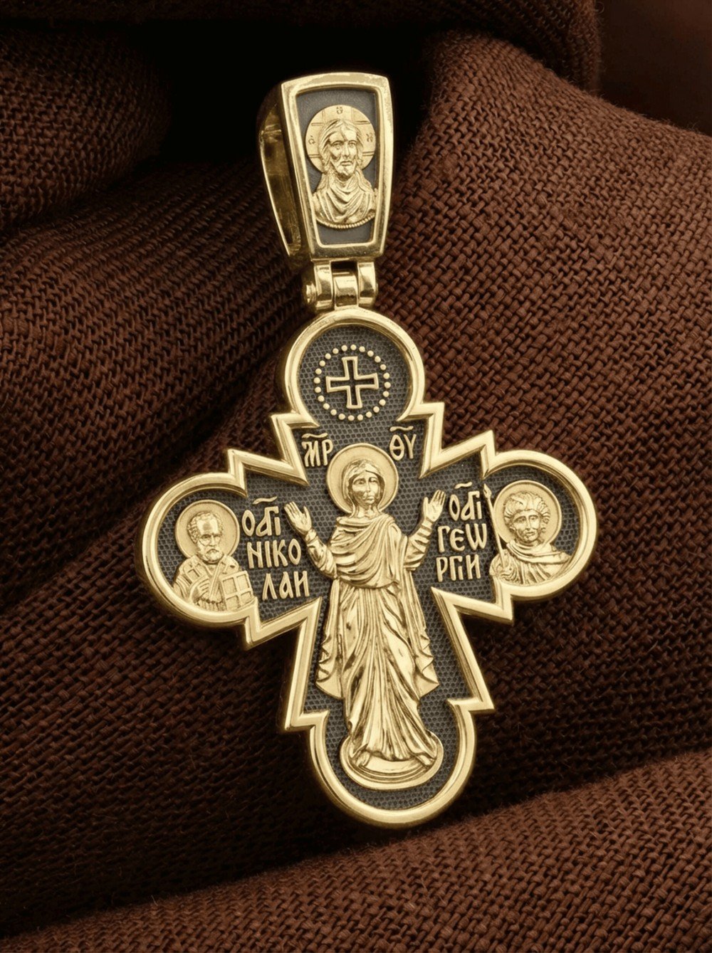 Крест из лимонного золота