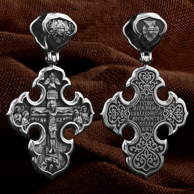 Крест из белого золота