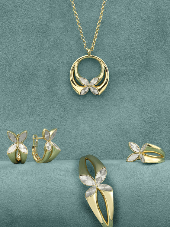 Серьги из лимонного золота