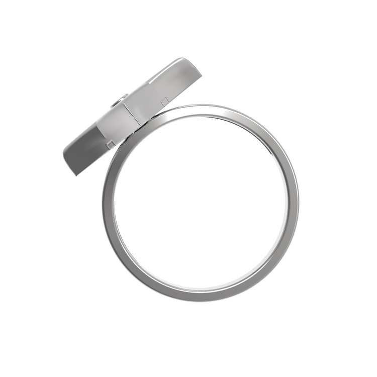 Кольцо из белого золота c бриллиантами и лазуритом