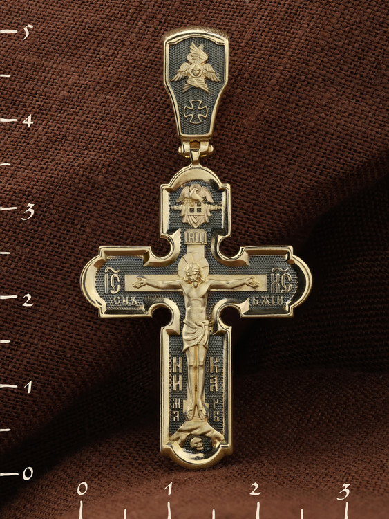 Крест из лимонного золота