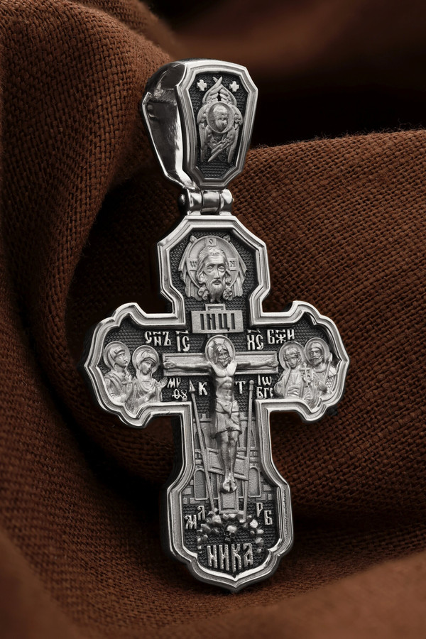 Крест из белого золота