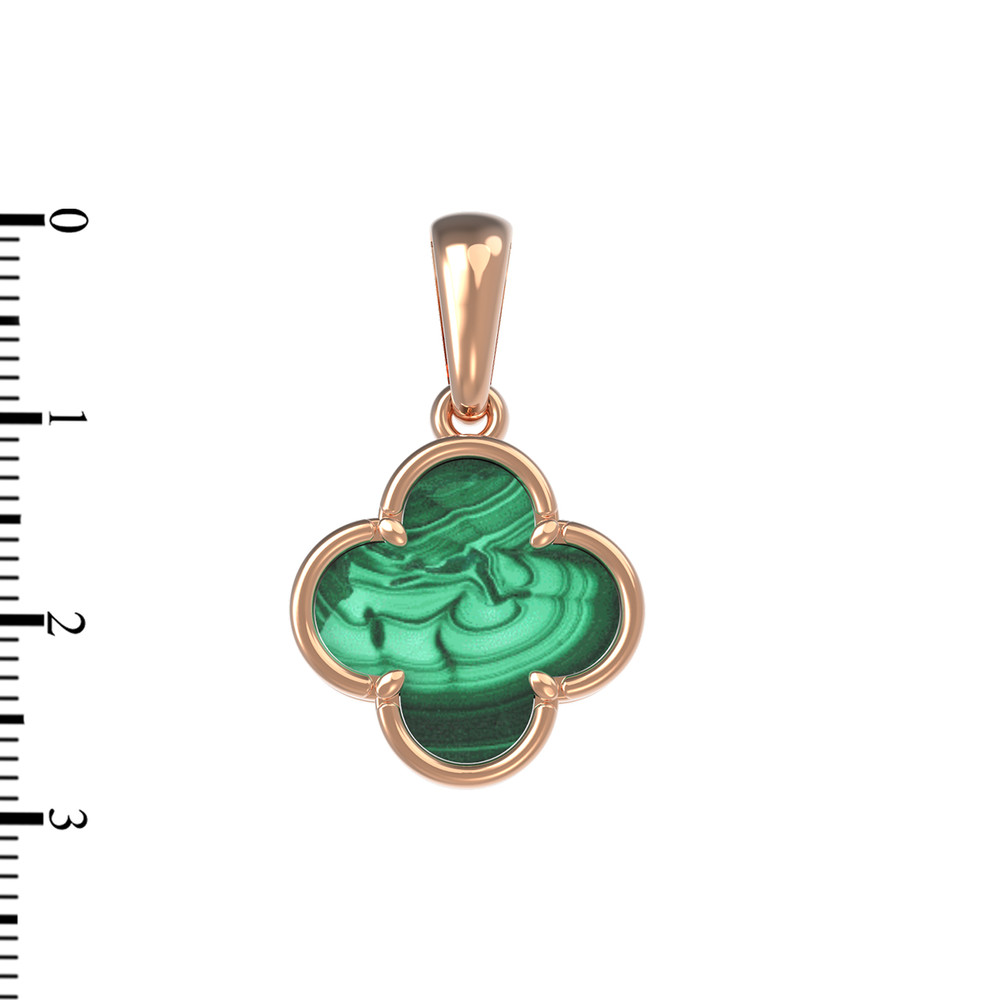 Подвеска из золота c малахитом