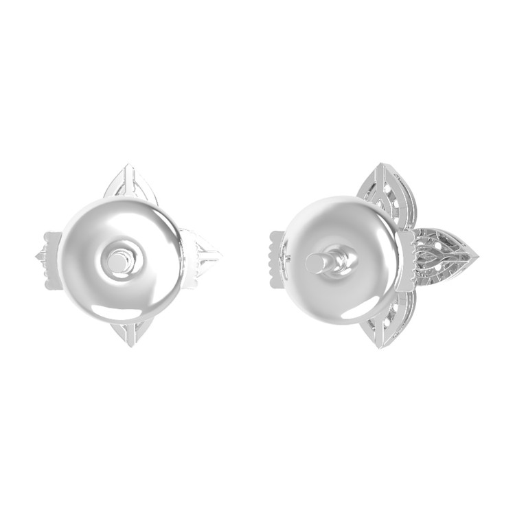 Серьги из белого золота c бриллиантами