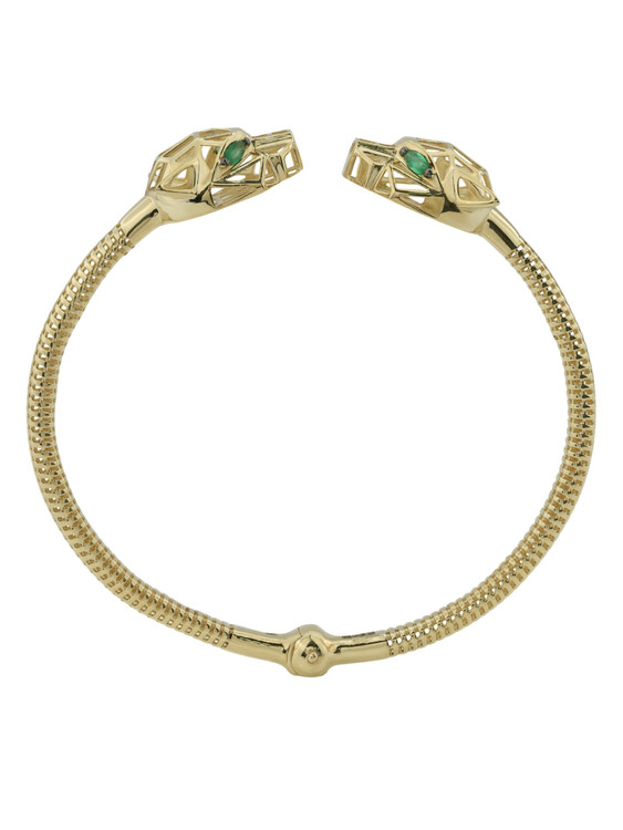 Браслет из лимонного золота c изумрудом