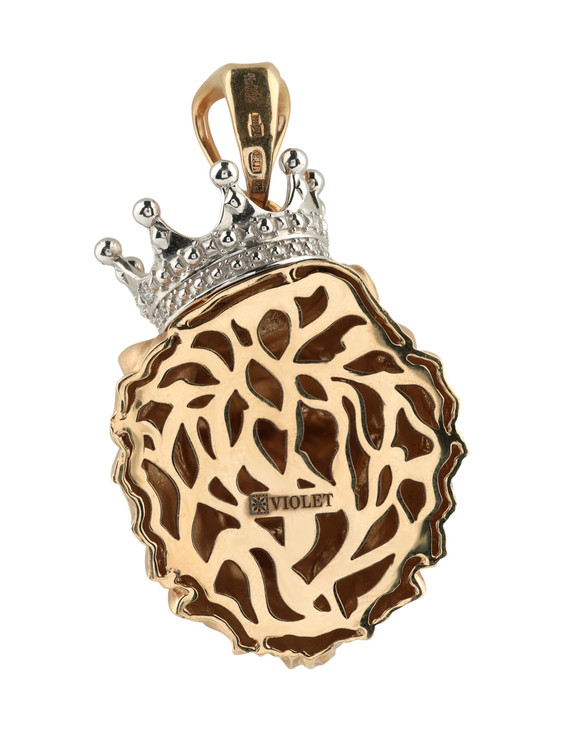 Подвеска из золота c эмаль и бриллиантами